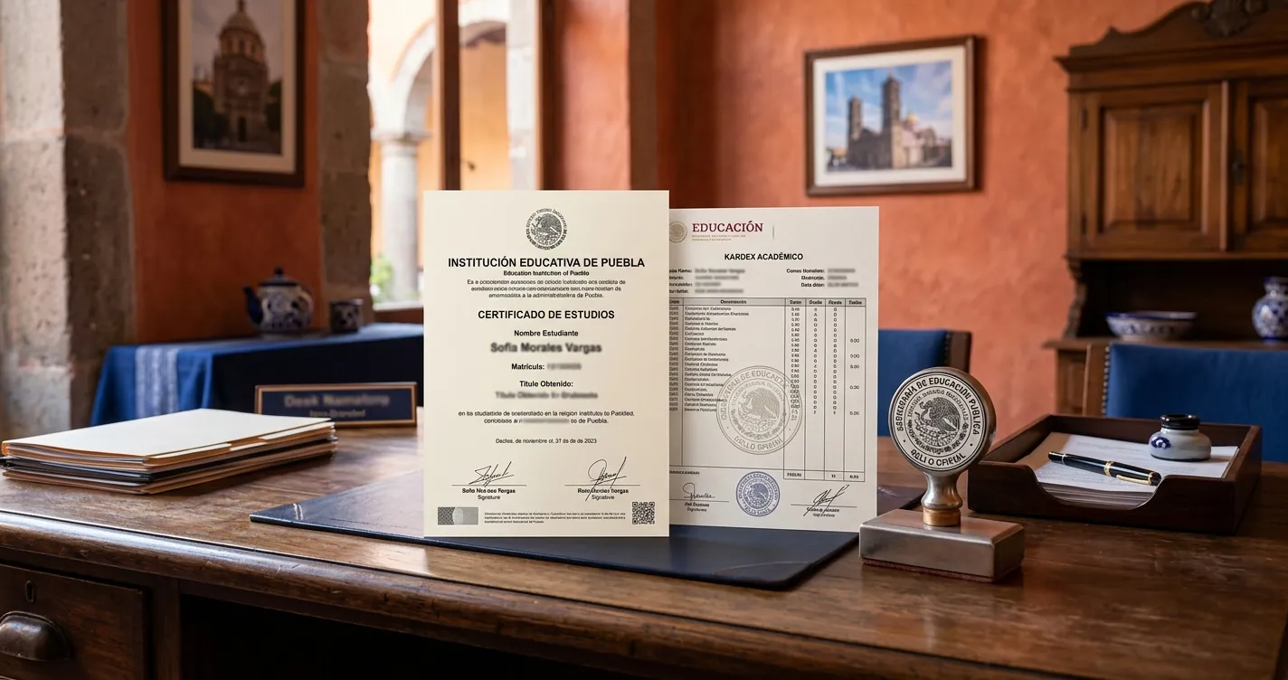 Legalización de certificados escolares en Puebla - Trámite SEP documentos académicos