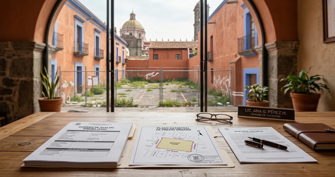 Valor catastral de un terreno en Puebla - avalúo y plano catastral