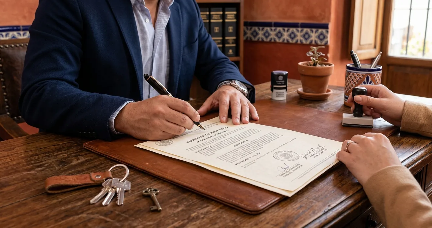 Escrituración de propiedad en Puebla - firma de escrituras ante notario