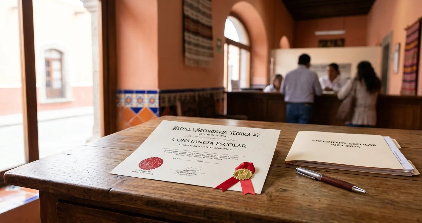 Legalizar certificado de preparatoria en Puebla - documento escolar con sello listo para trámite