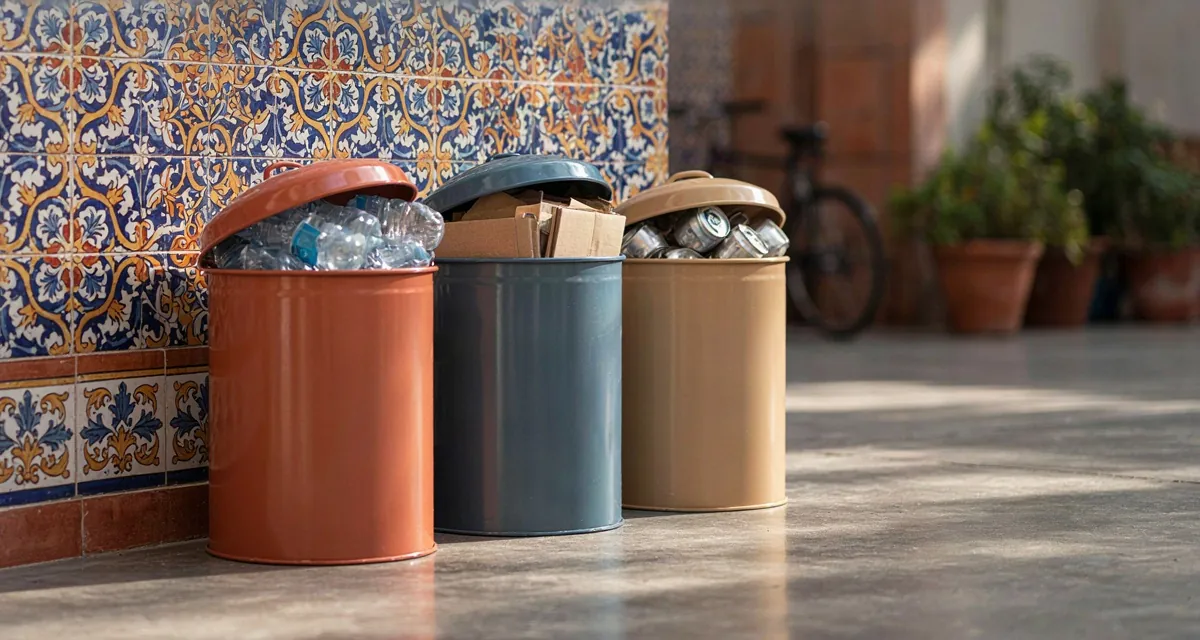 Contenedores de los centros de reciclaje en Puebla con PET, cartón y latas de aluminio separados para 2026